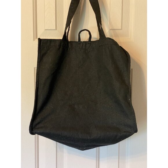 Walmart Black Reusable Tote Shopping Bag 13x14x7 Eco Grocery Bag Minimal Wear - Picture 4 of 9
